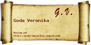 Goda Veronika névjegykártya